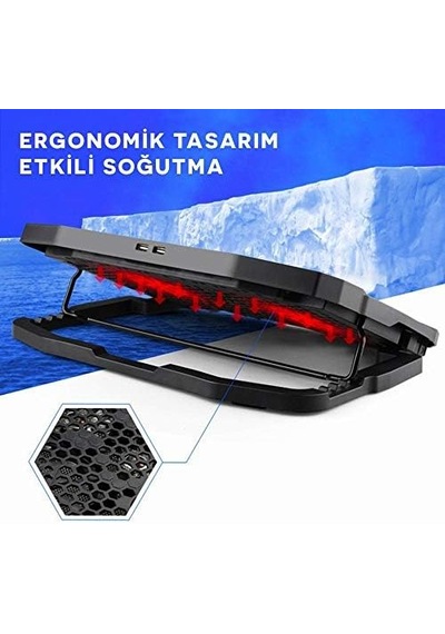 C1 Led Ekranlı Notebook Soğutucu Siyah