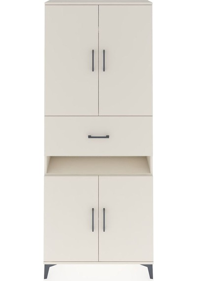 Arges Dolap 5 Raflı Tek Çekmeceli 4 Kapaklı 88x30x221 Aytaşı-... Aytaşı