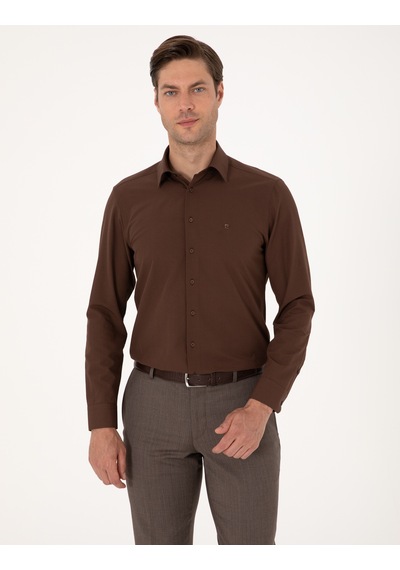 Pierre Cardin Erkek Kahverengi Gömlek Basic 50316734-vr029 Kahverengi Pierre Cardin Erkek Kahverengi Gömlek Basic 50316734-vr029 Kahverengi