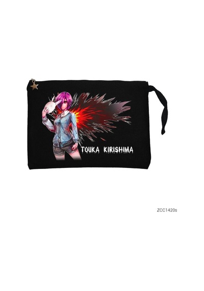 Zepplin Giyim Tokyo Ghoul Touka Rabbit Siyah Clutch Astarlı Cüzdan