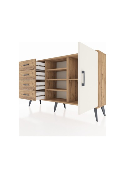 Arges Konsol 4 Raflı 4 Çekmeceli Tek Kapaklı 132x30x83 Çam-aytaşı/çam Aytaşı/çam Arges Konsol 4 Raflı 4 Çekmeceli Tek Kapaklı 132x30x83 Çam-aytaşı/çam Aytaşı/çam