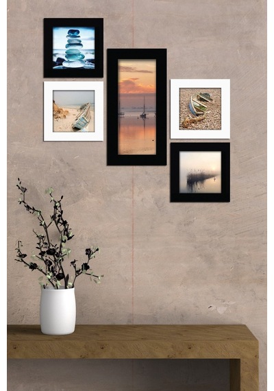 Collage Style 5 Parçalı Mdf Tablo Atf228 Çok Renkli - 713706720 Çok Renkli