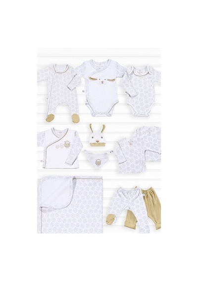 Tinylamb Lamb Organik Yenidoğan Hastane Çıkış Seti - 11 Parça Beyaz