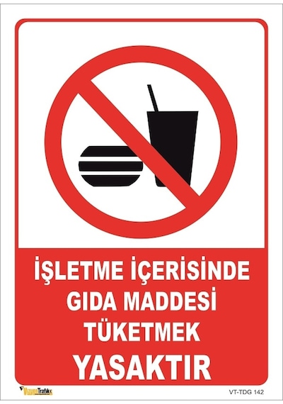 Işletme Içerisinde Gıda Tüketmek 25x35 Cm Dekota 3 Mm
