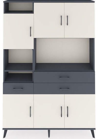 Arges Dolap 9 Raflı 3 Çekmeceli 6 Kapaklı 132x30x195 Antrasit-aytaşı/antrasit Aytası/antrasıt Arges Dolap 9 Raflı 3 Çekmeceli 6 Kapaklı 132x30x195 Antrasit-aytaşı/antrasit Aytası/antrasıt