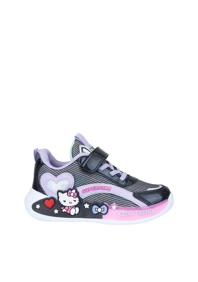 Zacoz Kız Çocuk Sevimli Figürlü Renkli Günlük Spor Sneaker Ayakkabı Siyah