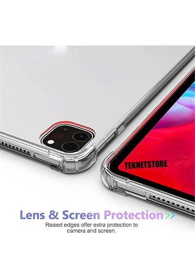 Apple Uyumlu iPad Pro 4. Nesil M2 2022 11 Inç Tablet Şeffaf Kılıf Silikon Transparan Y Kılıf