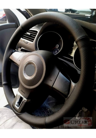 Vw Caddy Uyumlu Dikme Direksiyon Kılıfı Noktalı-soft Siyah