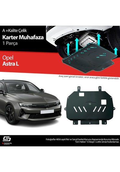S-dizayn Opel Astra L Çelik Karter Muhafaza Koruma 2022 Üzeri A+ Kalite