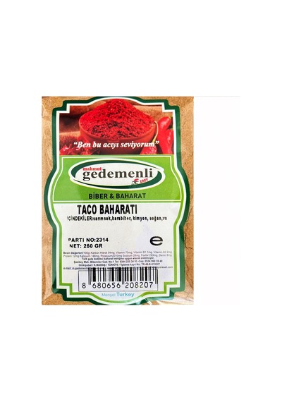 Mahmut Gedemenli Taco Baharatı 250 G