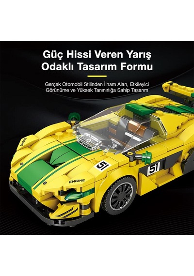 Reobrix Technic 677 Mclaren P1 Gtr Spor Araba Yaratıcı Yapı Blok Seti Building Blocks - 351 Parça