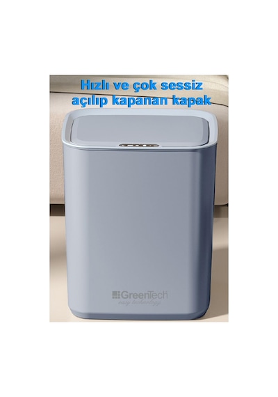 Sensörlü 22 Litre Çöp Kovası Şarj Edilebilir Lityum Pilli / Gt-sc05