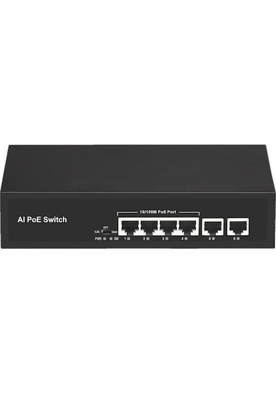 SCSI SC4AF 4 Port 10/100 + 2 Port 65 W Uplink 10 / 100 PoE Switch