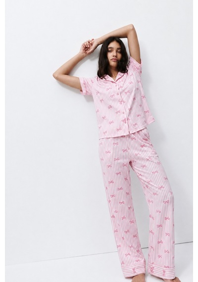 Standart Boy Elastanlı Pembe Pijama Takımı