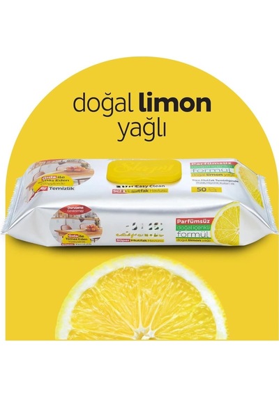Mey İthalat Mutfak Temizlik Havlusu 50 Adet Limon