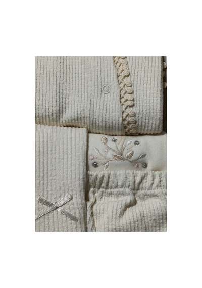 Caramell Kız Bebek 4 Lü Hastane Çıkışı Fashion Girl 2534 Ekru Ekru