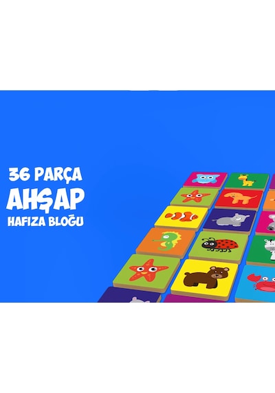 Rossie Ahşap Hafıza Geliştirme Oyunu - Memory Game