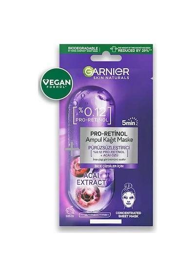 Garnier Pro Retinol Ampul Kağıt Maske 19 G