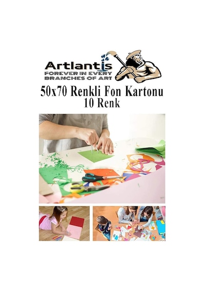 Fon Kartonu 10 Lu 50x70 Cm 2 Paket Arlantis 10 Renk Fon Kartonu 50 70 Okul Sınıf Kreş Anasınıfı