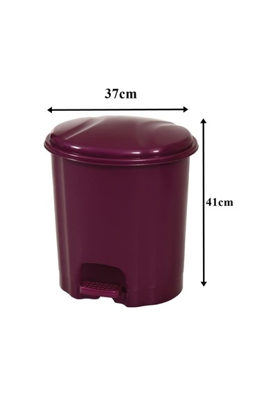 Motek Elit Pedallı Plastik Çöp Kovası İç Kovalıı 22 Lt-mürdüm Mürdüm