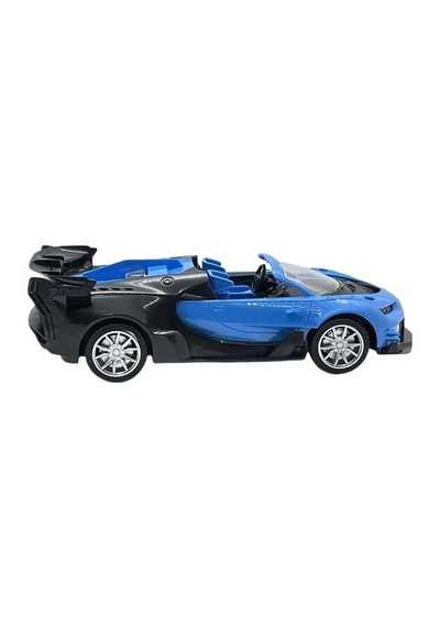Bugatti Tasarımlı 1:14 Ölçekli Şarj Edilebilir 27 Mhz Uzaktan Kumandalı 28 Cm Spor Araba Mavi