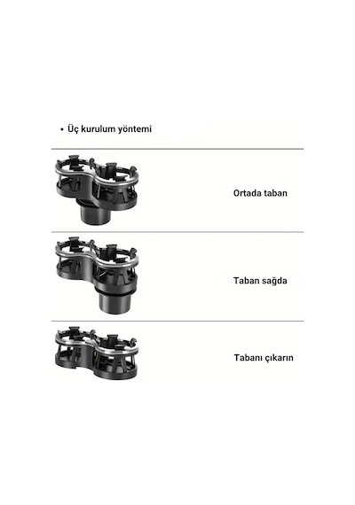 Coofbe İki Gözlü Oto Bardak Tutucu Bardak Çoğaltıcı Torpido Üzeri Bardak Tutucu Araç Bardaklık İçecek Tutucu
