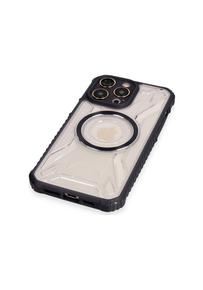 Apple  Uyumlu  iPhone 12 Pro Kılıf Prag Magneticsafe Kapak Siyah