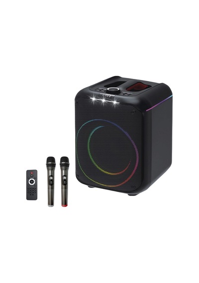 F39 25w Sürücülü Rgb Işıklı 2 Adet Mikrofonlu Bluetooth 5.3 Kablosuz Hoparlör Siyah
