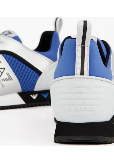 EA7 Emporio Armani File Detaylı Logolu Sneaker Mavi/beyaz Mavi - Beyaz