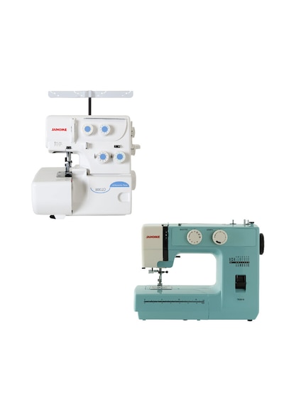 Janome 8002d Overlok Makinesi Ve Tr2018 Dikiş Makinesi lı Paket Beyaz