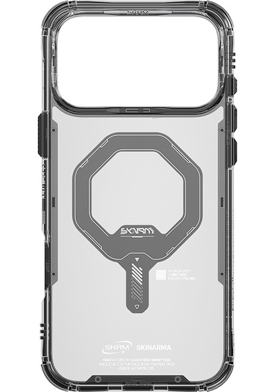 Apple Uyumlu iPhone 17 Pro Kılıf M-safe Şarjlı Şeffaf Airbag Saido Mag-charge Kapak Füme Füme
