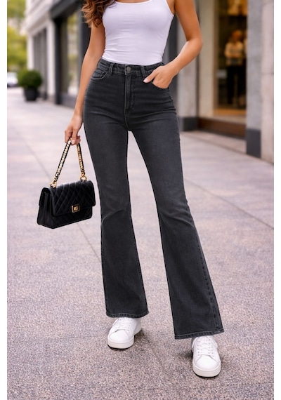 Cedy Denim Cedy Denım Yüksek Kalite Kadın 5 Cep Düşük Bel İspanyol Paça Skinnyfit Esnek Jean Pantolon C619 Antrasit Cedy Denim Cedy Denım Yüksek Kalite Kadın 5 Cep Düşük Bel İspanyol Paça Skinnyfit Esnek Jean Pantolon C619 Antrasit