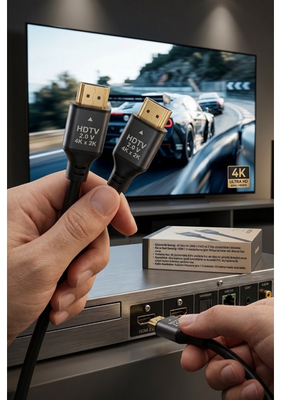 Mob Elektromarket Gabble 4k Hdtv Ultra Hd 18gbps 2.0v Altın Kaplama Uçlu Hdmı Görüntü Ve Ses Aktarıcı Kablo 10