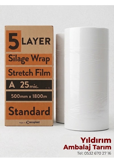 Silaj Streci 25mic 50cmx1800mt Ecoplast Standart