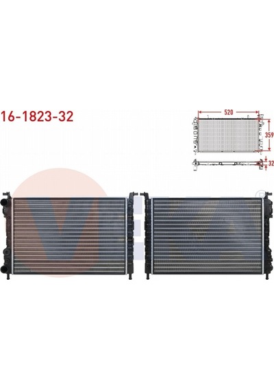 Fıat Palıo 178bx 178dx 1.2i 16v M-t 1996-2005 Su Radyatörü Mekanik 32mm 46750718