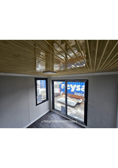 Tiny House Plakalı Ruhsatlı O2 Belgeli Ahşap Desen Fugalı Betopan Kaplama 18m2 Fabrikadan