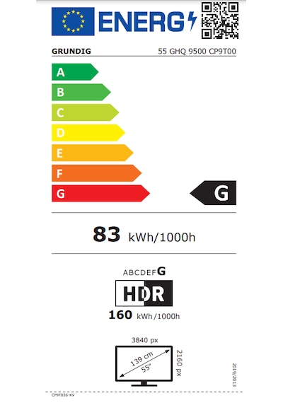 Grundig 55 GHQ 9500 55" 4k Ultra HD Smart QLED TV
