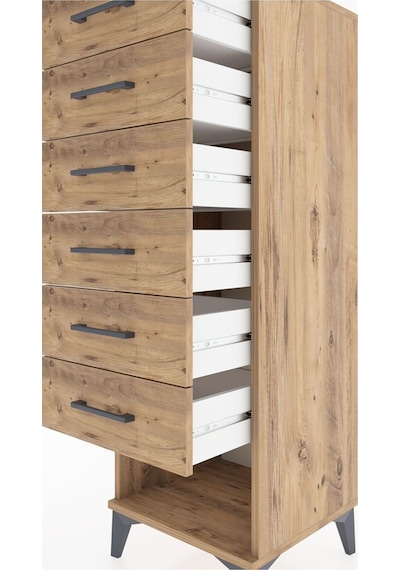 Hyperion Dolap 6 Çekmeceli 44x44x134 Çam-çam Çam Hyperion Dolap 6 Çekmeceli 44x44x134 Çam-çam Çam