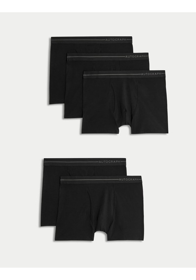 Marks & Spencer 5'li Regular Fit Trunk Seti T14005373a Siyah