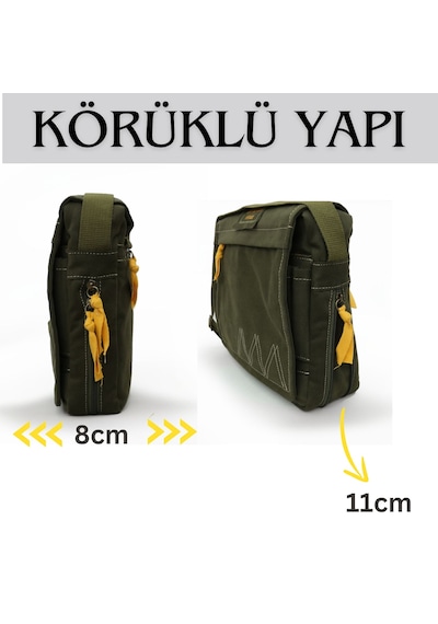 Cappadocia Vintage 4009 Omuz Postacı Haki 15.6 İnç Laptop Çantası Haki - Haki