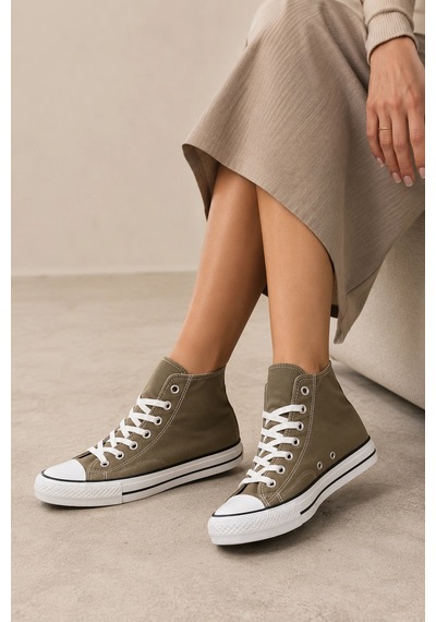 In Step Lena Haki Kanvas Bağcıklı Bilekli Kadın Sneakers