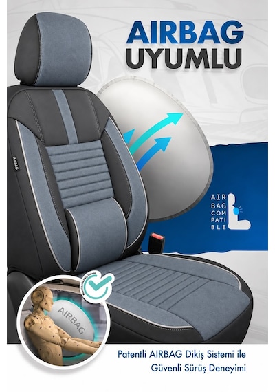 Opel Combo D Shadow Monza Gri Tay Tüyü Ticari 2+1 Oto Koltuk Kılıfı Tam Set-kolay Montaj-terletmez-ortopedik 2012 - 2018