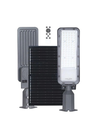 Helıos 200w Beyaz Sensörlü Kumandalı Solar Sokak Armatürü - Beyaz Işık 6500k Hs-3868