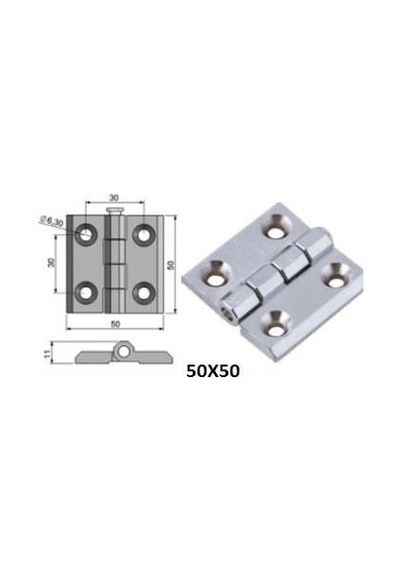 50X50 Krom Kaplama Yaprak Menteşe