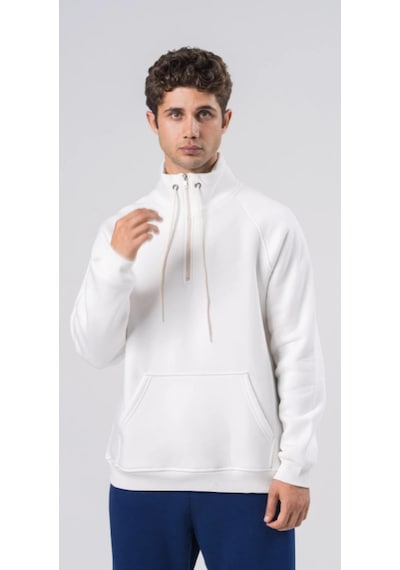 Coalcity Coal City Erkek Relaxed Fit Reglan Yarım Fermuarlı Kanguru Cepli Siyah Sweatshirt Beyaz Coalcity Coal City Erkek Relaxed Fit Reglan Yarım Fermuarlı Kanguru Cepli Siyah Sweatshirt Beyaz