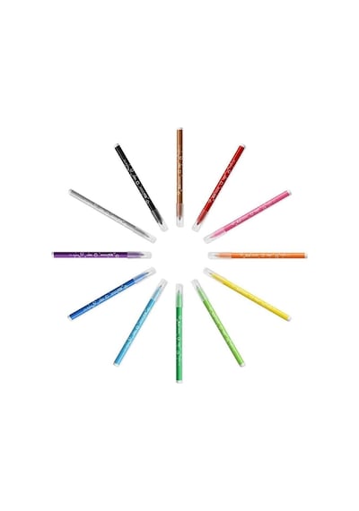 Bic Kids 12 Li Keçeli Boya Kalemi+12 Li Plastidecor Silinebilir Mum Pastel Boya
