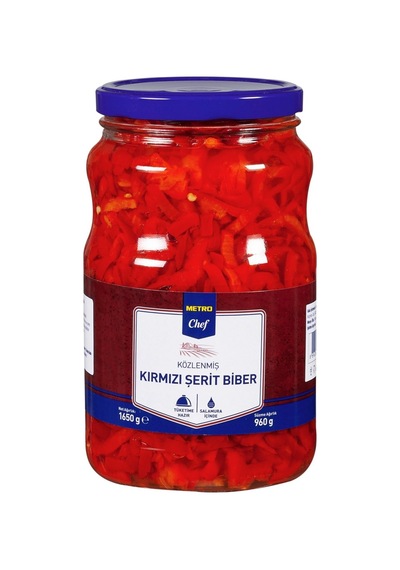 Şerit Kırmızı Biber 1650 G Konserve Sebze - 2 Adet Tarı
