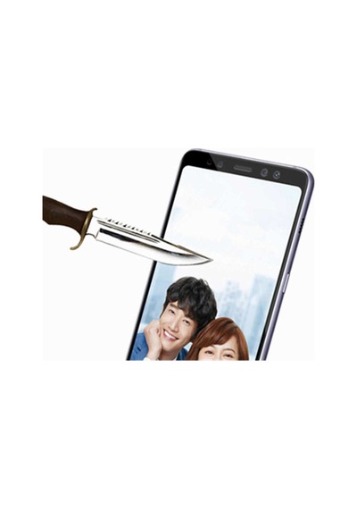 Galaxy J8 Zore Kenarları Kırılmaya Dayanıklı Cam Ekran Koruyucu