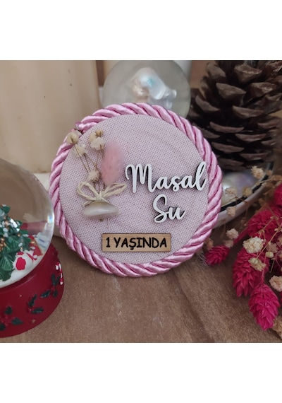 Kişisel Ahşap Jüt Magnet 10lu