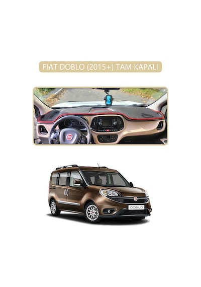 Fıat Doblo 2015+ Tam Kapalıtorpido Koruma Halısı Bej Kenar